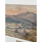 Antique c1880s J.I. Case Framed Advertising Lithograph Sign Poster Racine WI