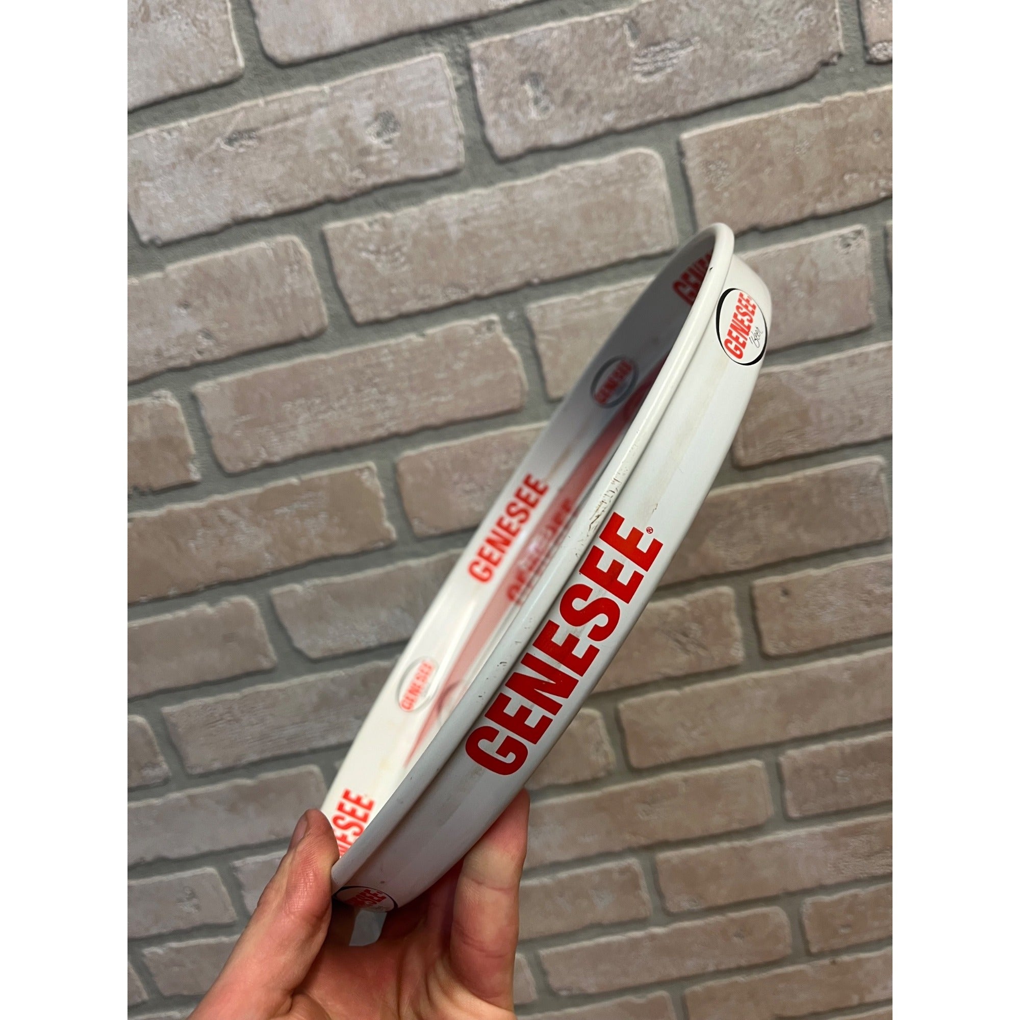 Vintage Genesee Beer Serving Tray Advertising New York Red White