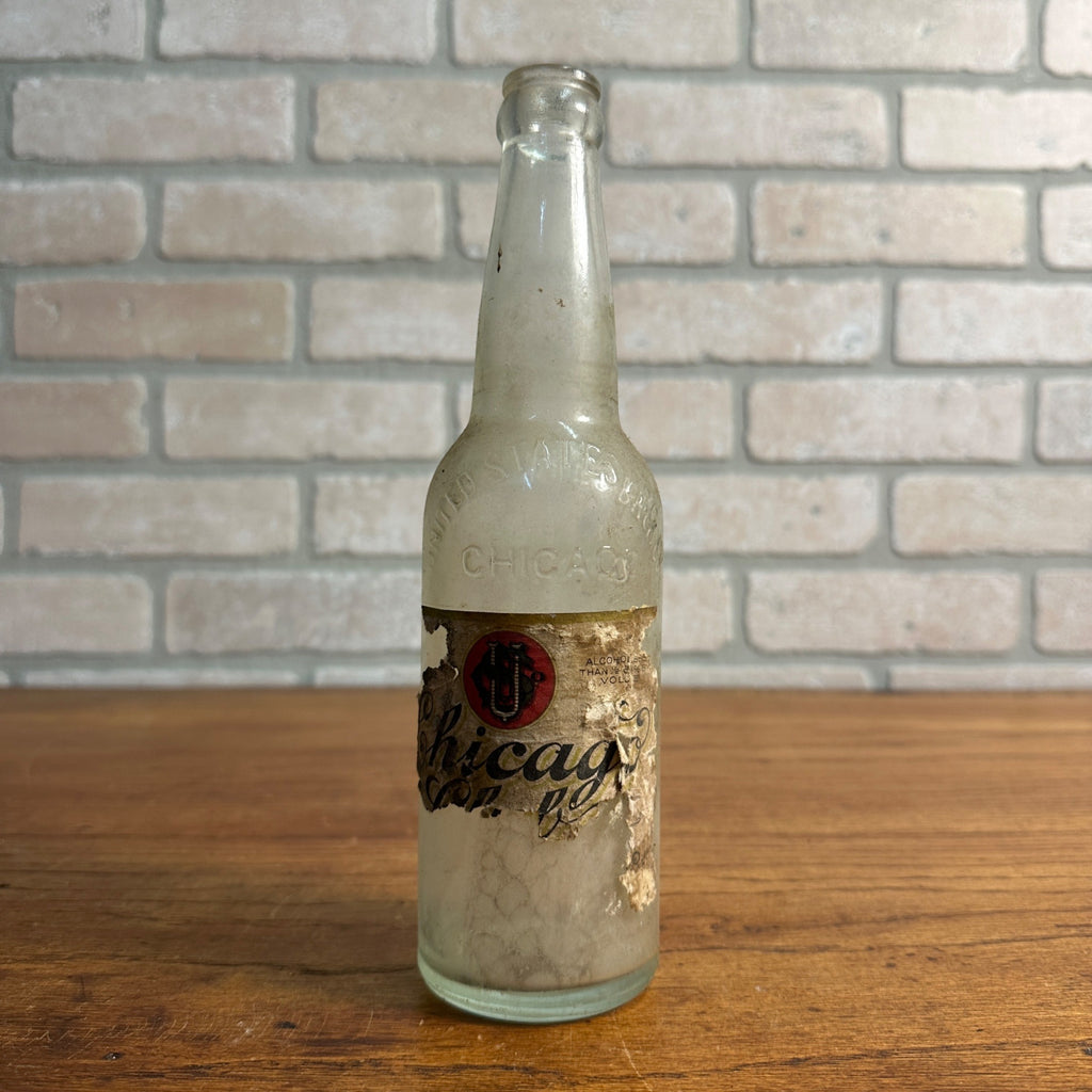 Chicago Club United States Brewing Co. Company Beer Bottle Partial Label