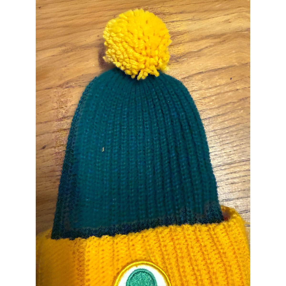 Vintage 70's 80’s Green Bay Packers NFL Knit Winter Pom Beanie Eski Cap Hat