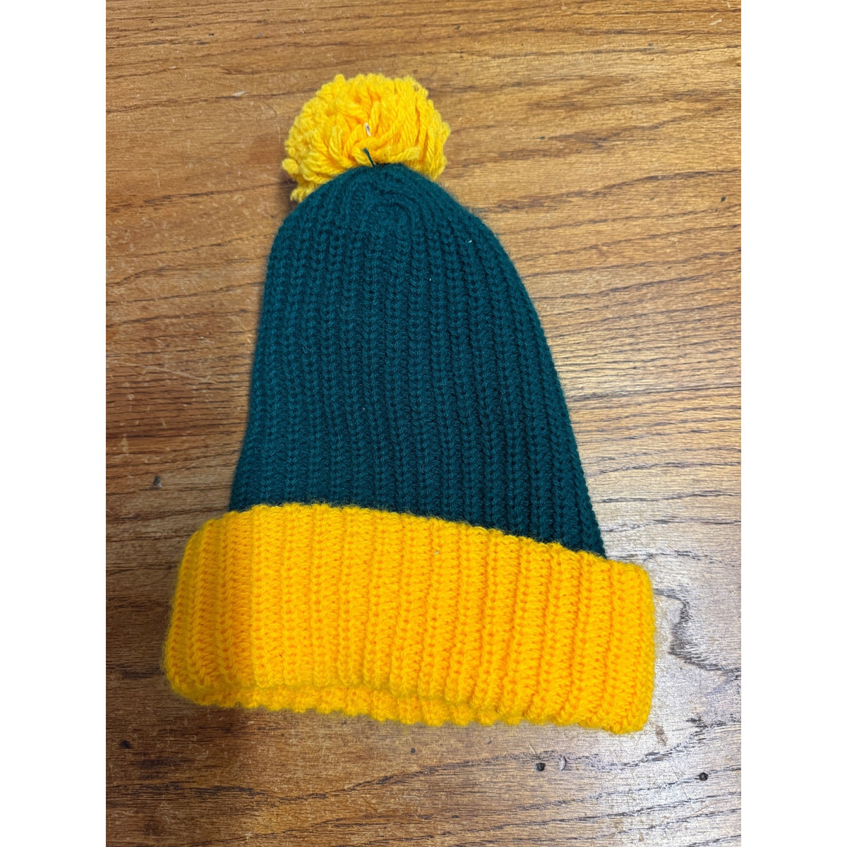 Vintage 70's 80’s Green Bay Packers NFL Knit Winter Pom Beanie Eski Cap Hat