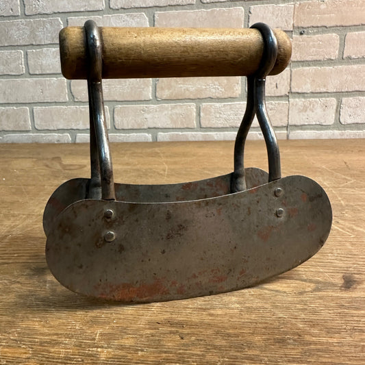 Antique Primitive 1900s Double Food Chopper Dough Cutter