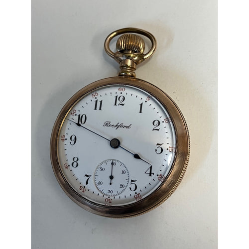 Vintage Rockford Pocket Watch 17J Grade 935 Model 9 Sz 18S Dueber 10k GF Case