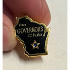 1990s Tommy Thompson ESCO The Governors Club Sapphire Wisconsin Pin Enamel Employee Tie Tack