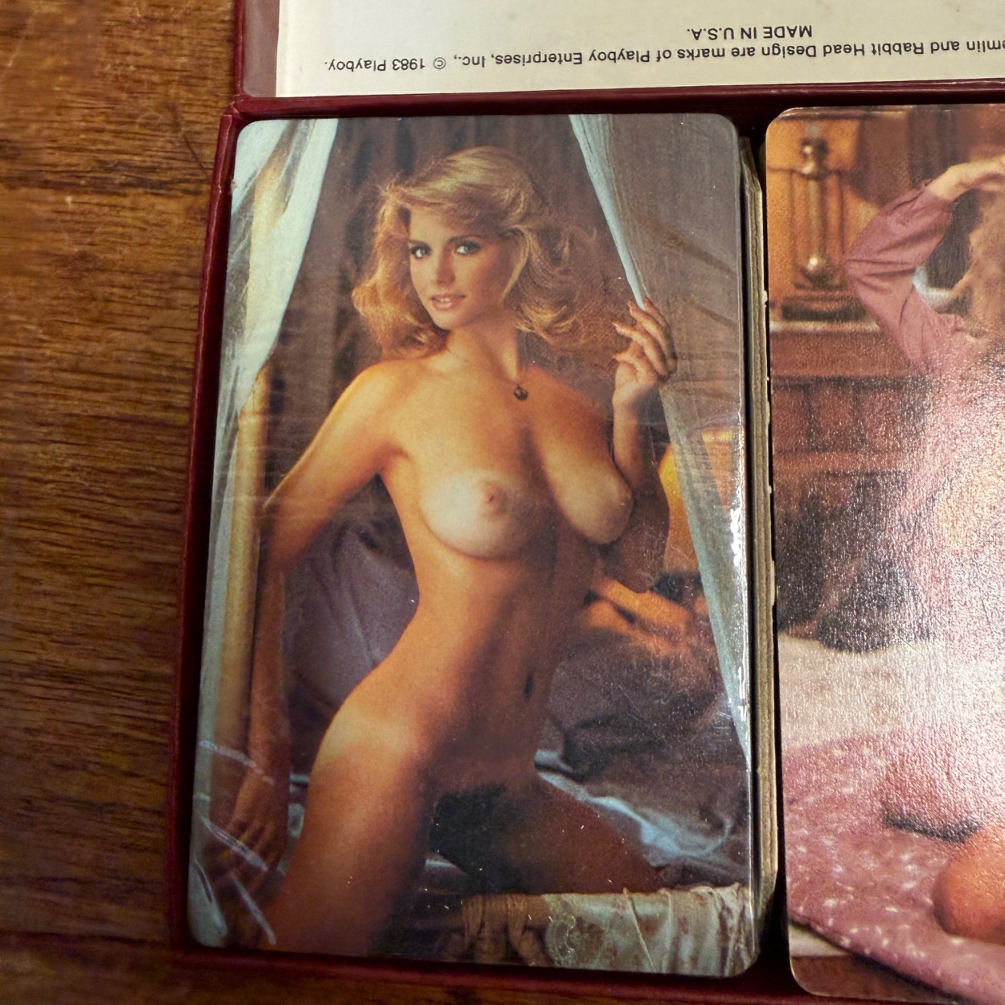 Vintage Playmate Playing Cards in Original Red Box Playboy Bunny Hugh Hefner Mature Content Erotica