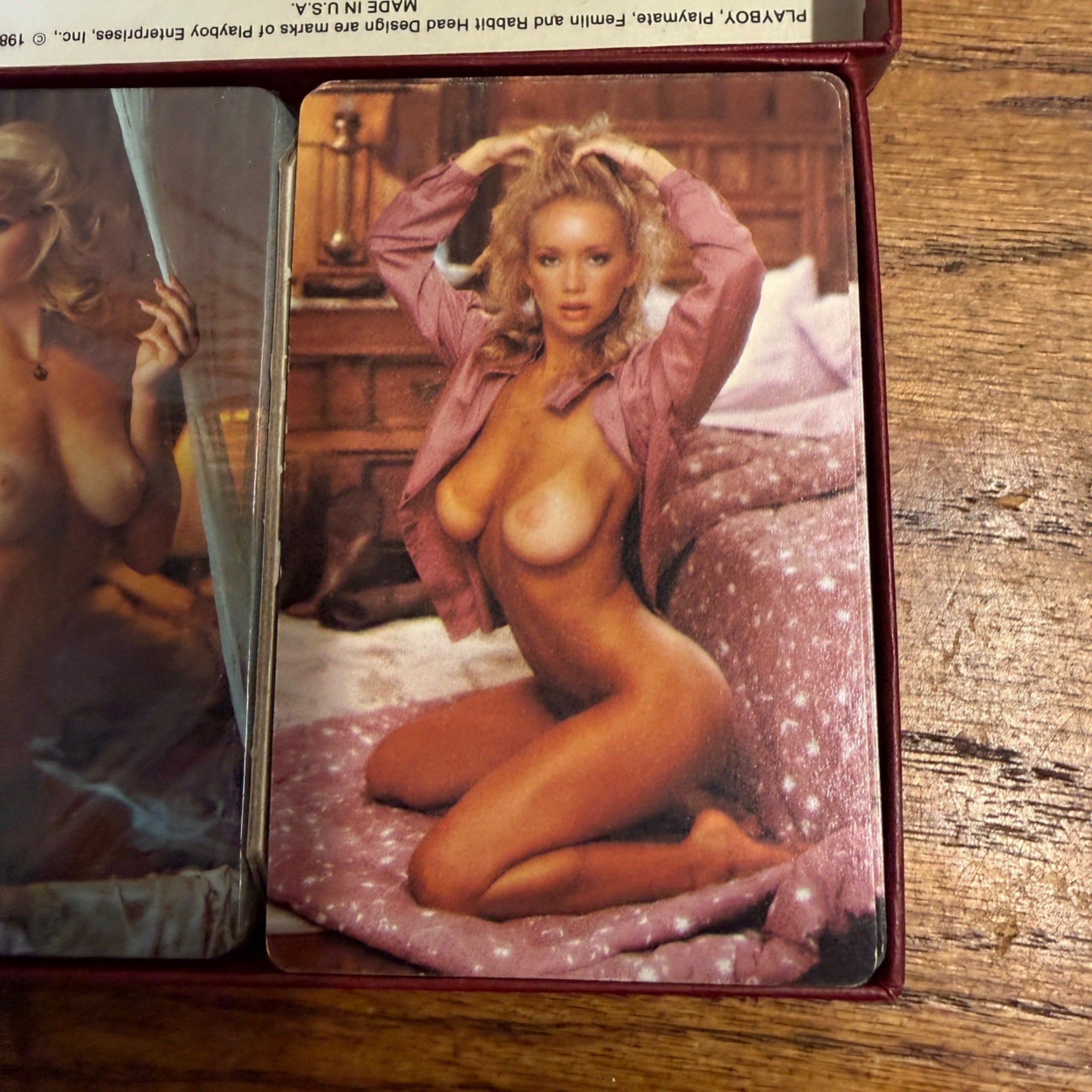 Vintage Playmate Playing Cards in Original Red Box Playboy Bunny Hugh Hefner Mature Content Erotica