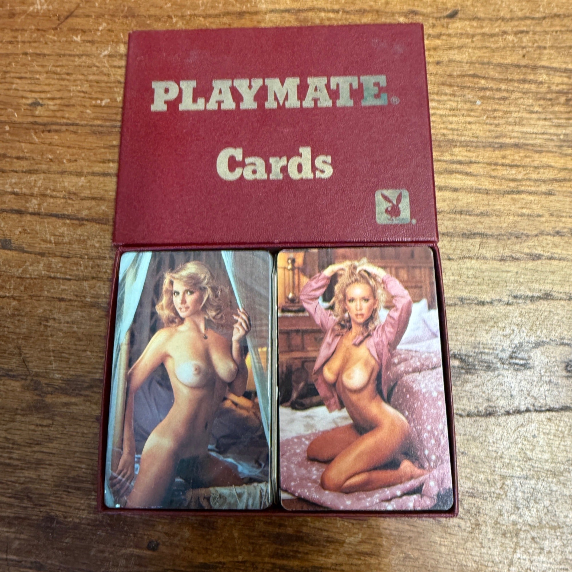 Vintage Playmate Playing Cards in Original Red Box Playboy Bunny Hugh Hefner Mature Content Erotica