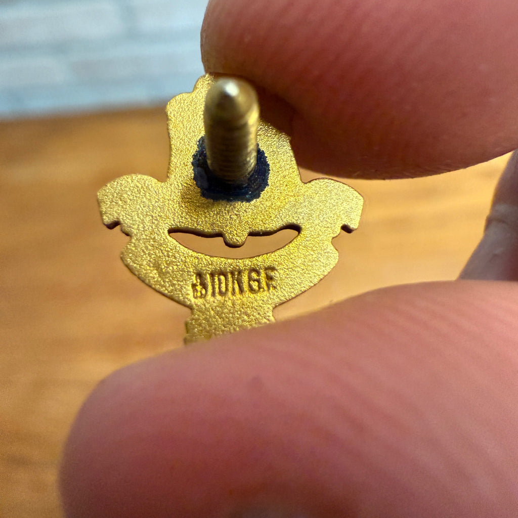 Vintage Fred Rueping Leather Co Employee 10 Years 10k Gold Filled Pin Award Wis