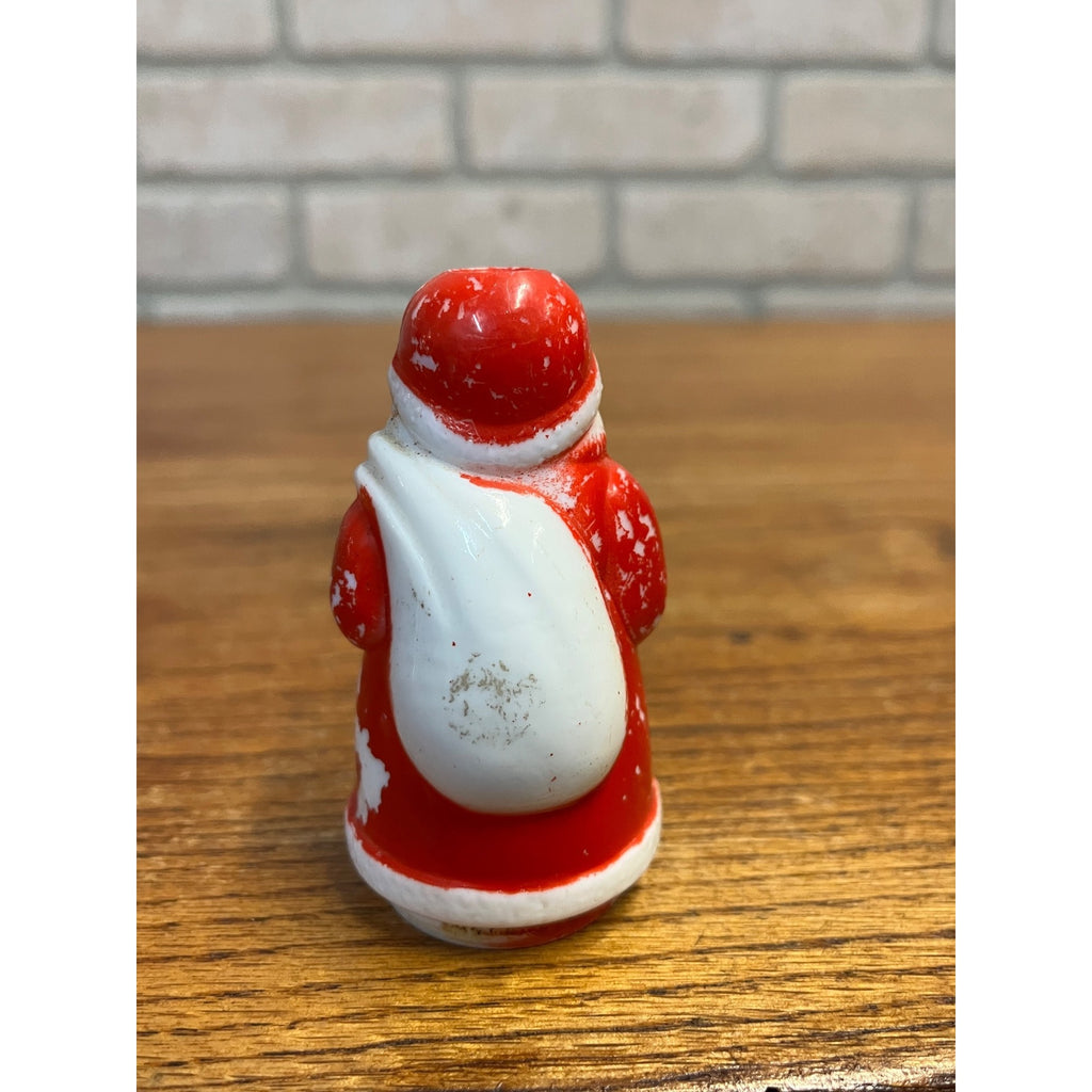 Vintage Christmas Santa Claus Milk Glass Holding Lantern Night Light Cover