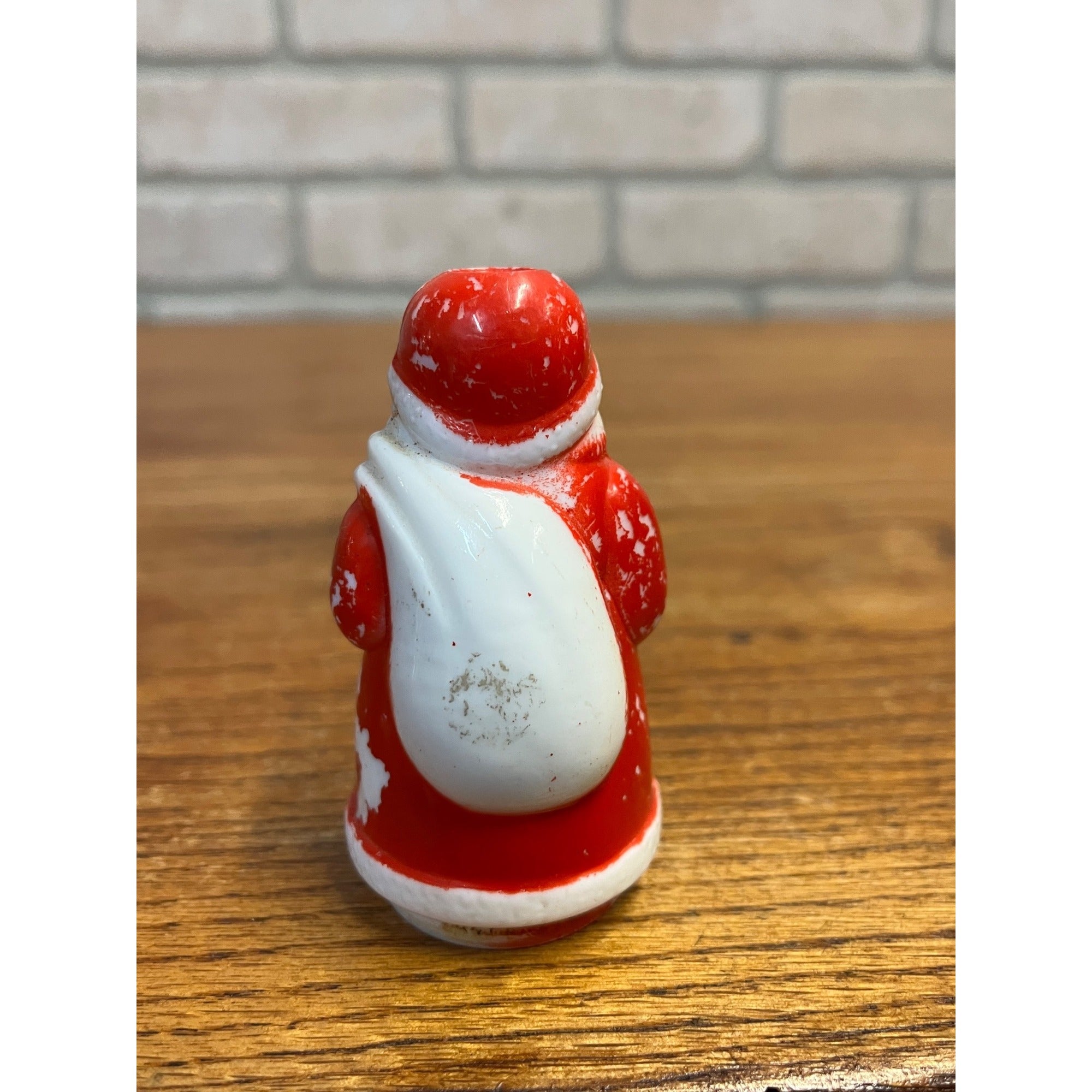 Vintage Christmas Santa Claus Milk Glass Holding Lantern Night Light Cover