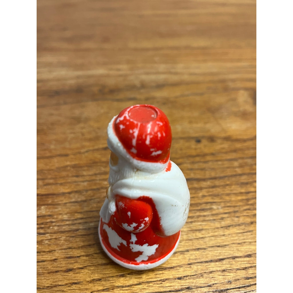 Vintage Christmas Santa Claus Milk Glass Holding Lantern Night Light Cover
