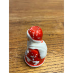 Vintage Christmas Santa Claus Milk Glass Holding Lantern Night Light Cover