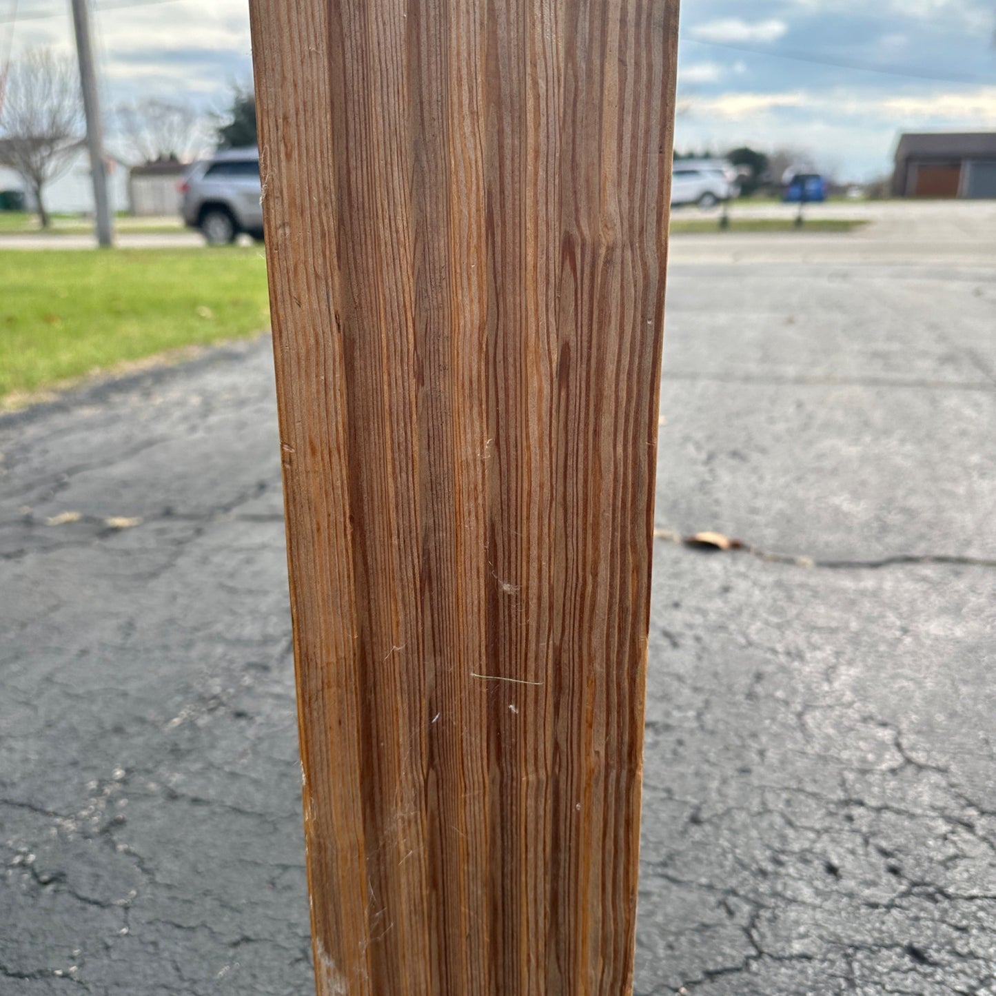 Vintage Wooden Newel Post Stair Column End Post Oranate