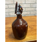 Vintage Fire Water Native American Indian Souvenir Mid-Century Decanter Bottle Ceramic Pottery