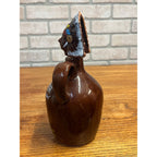 Vintage Fire Water Native American Indian Souvenir Mid-Century Decanter Bottle Ceramic Pottery