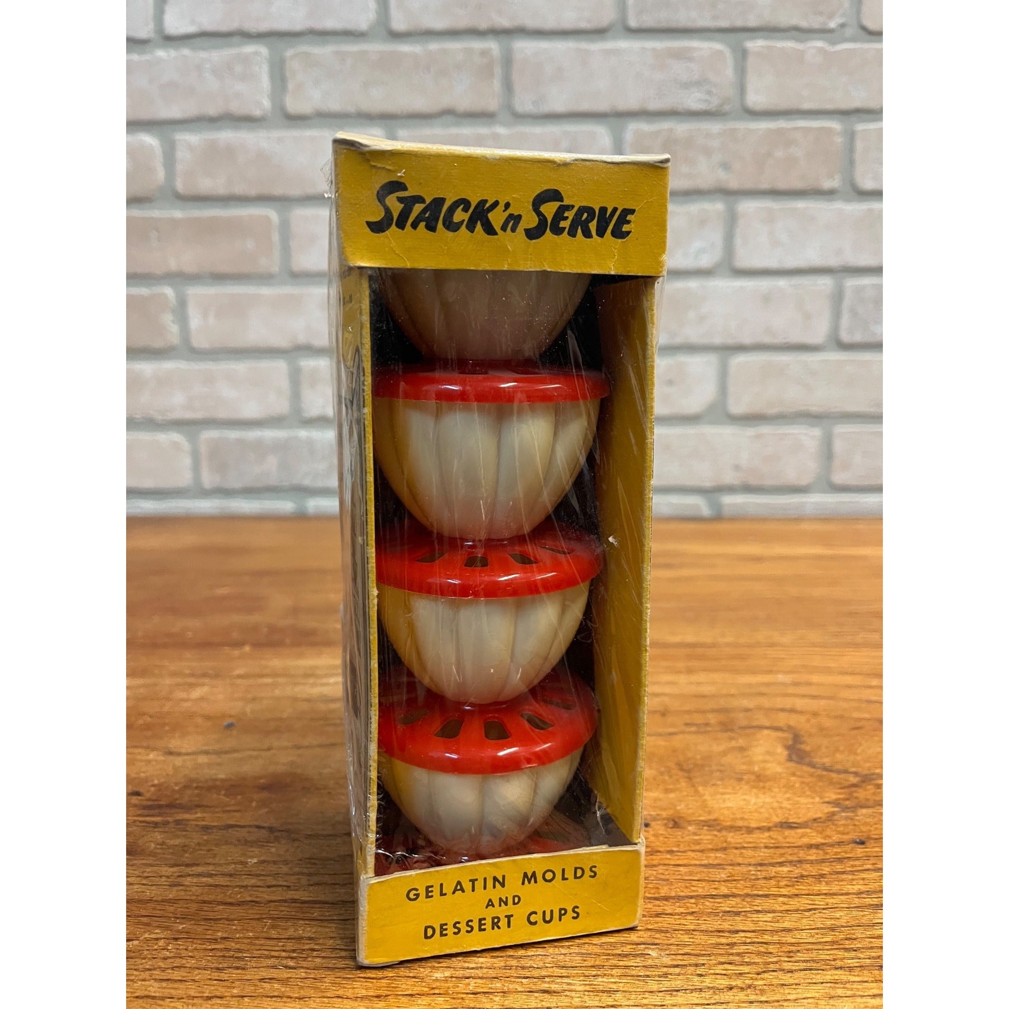 Vintage Stack n Serve Gelatin Molds Dessert Cups Box Bernard Edward Co NEW NOS