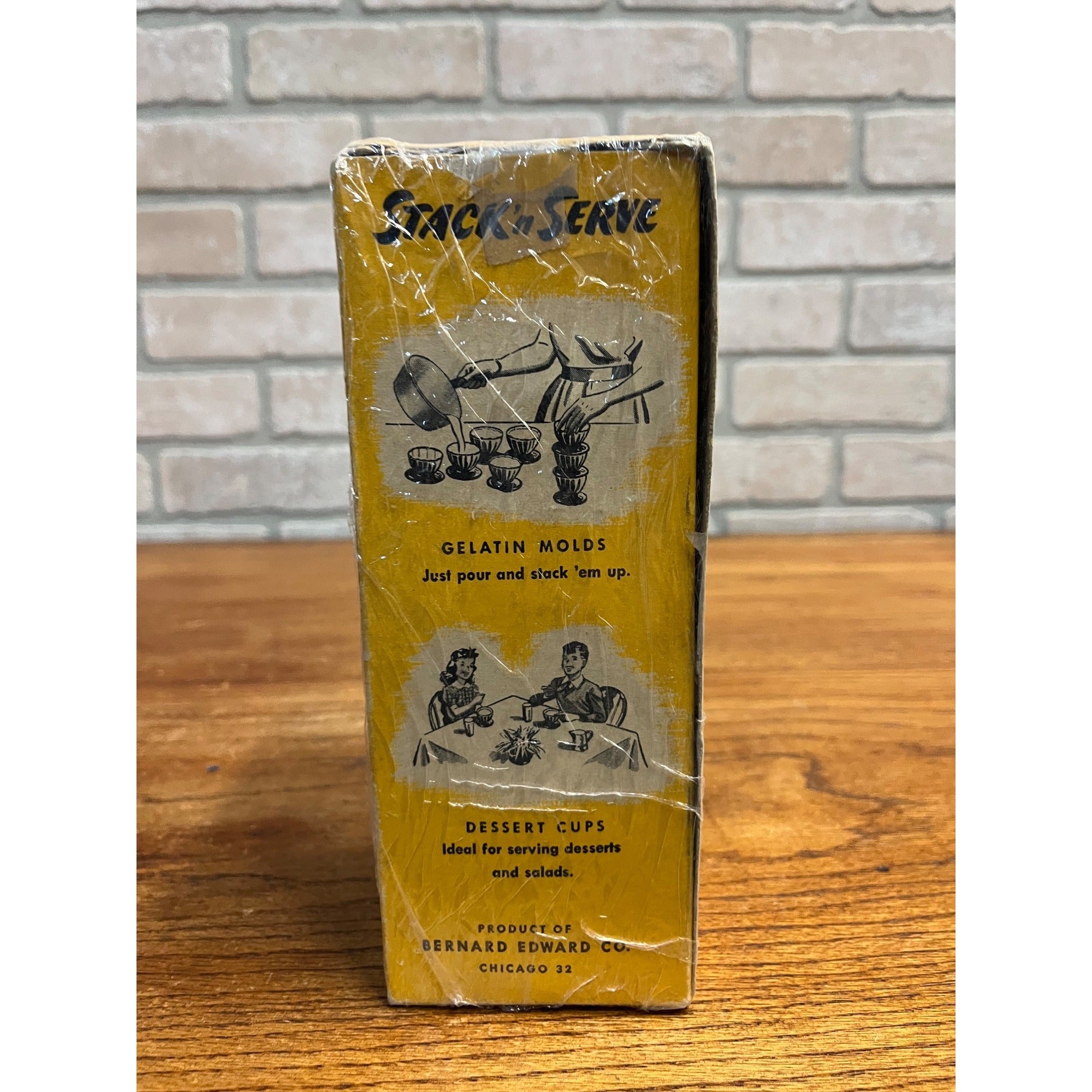 Vintage Stack n Serve Gelatin Molds Dessert Cups Box Bernard Edward Co NEW NOS