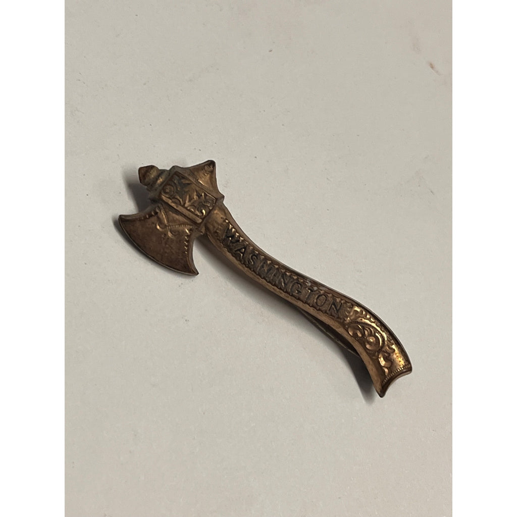 Antique c1876 George Washington Axe Hatchet Brooch Pinback Political Victorian
