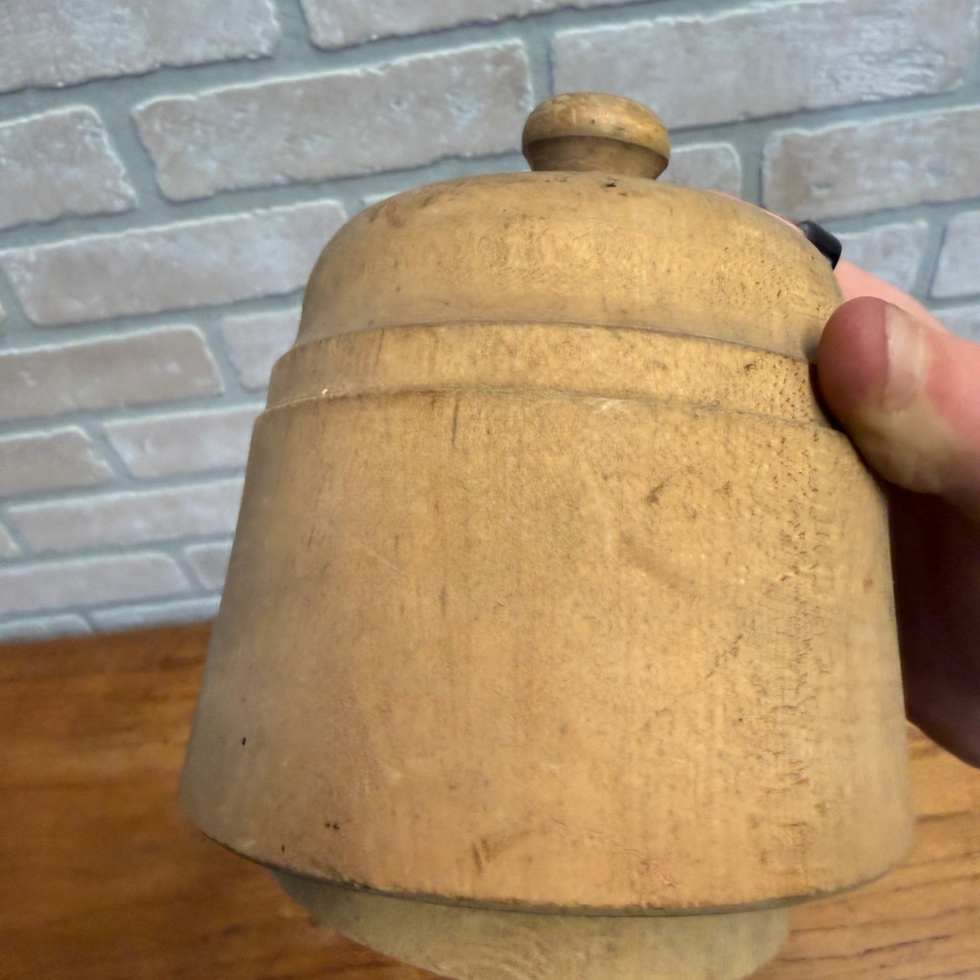 Antique Primitive 19th c. Butter Mold Press Star Pattern Farmhouse