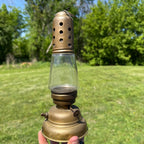 Antique Vintage Brass Skater's Lantern Lamp -- As-Is