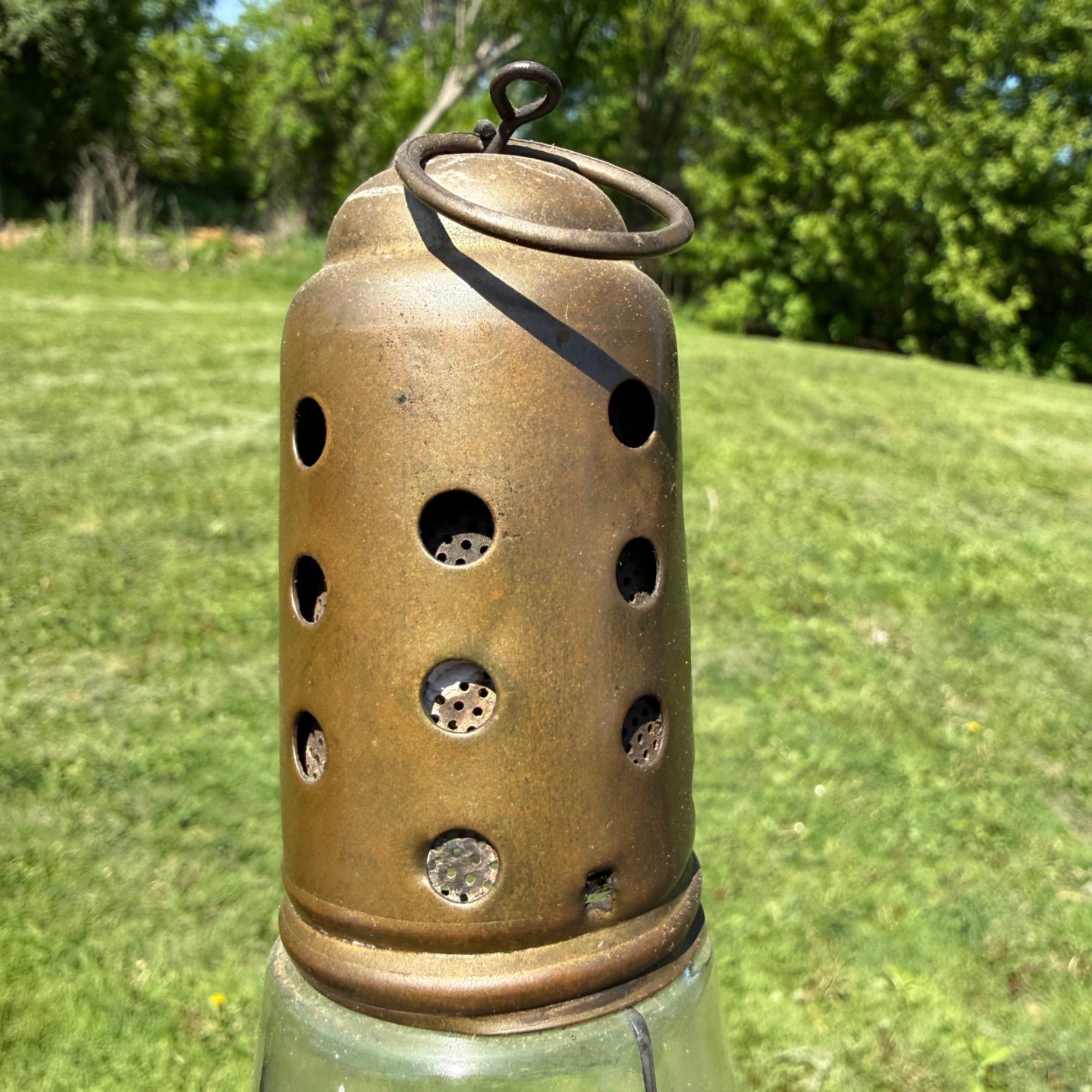 Antique Vintage Brass Skater's Lantern Lamp -- As-Is
