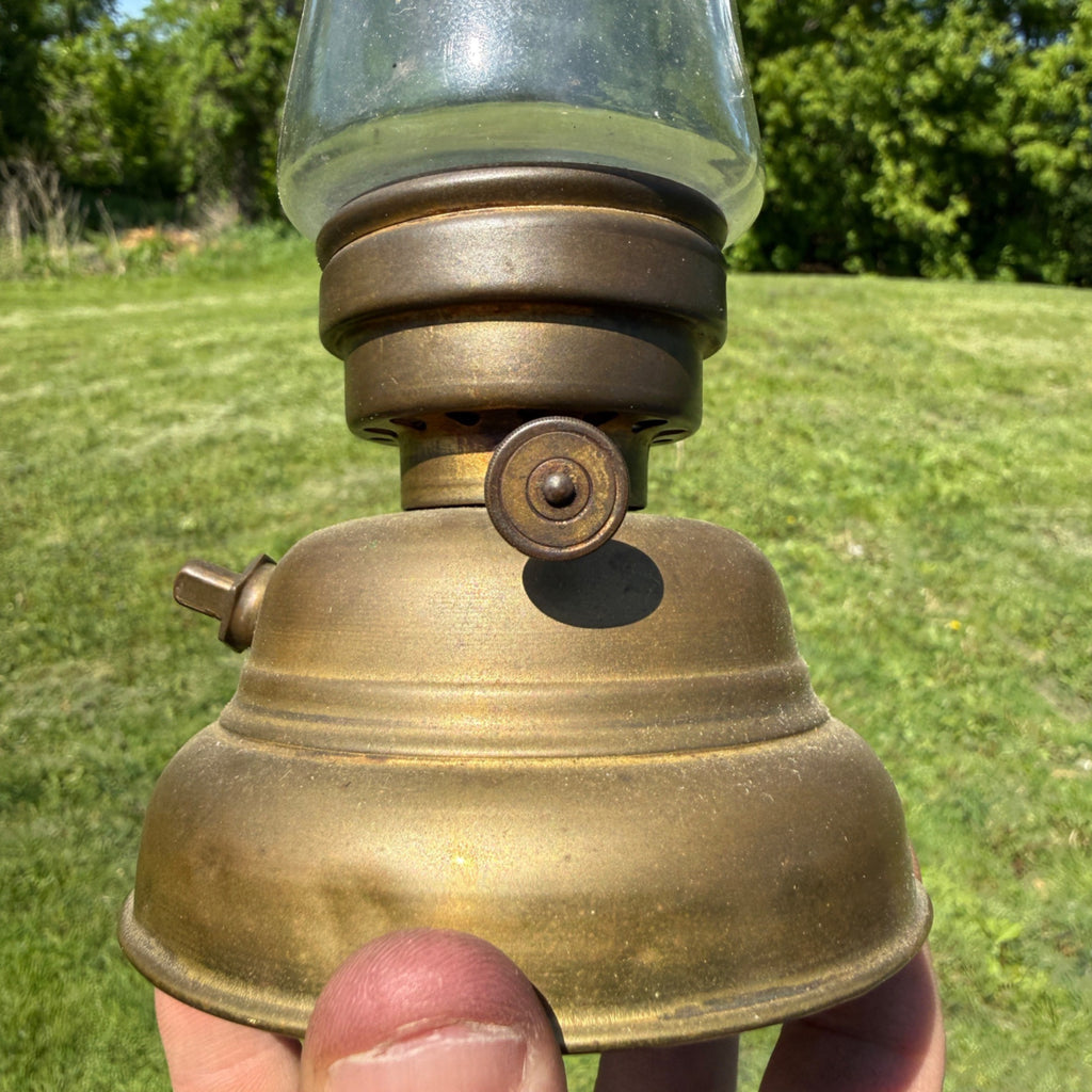 Antique Vintage Brass Skater's Lantern Lamp -- As-Is