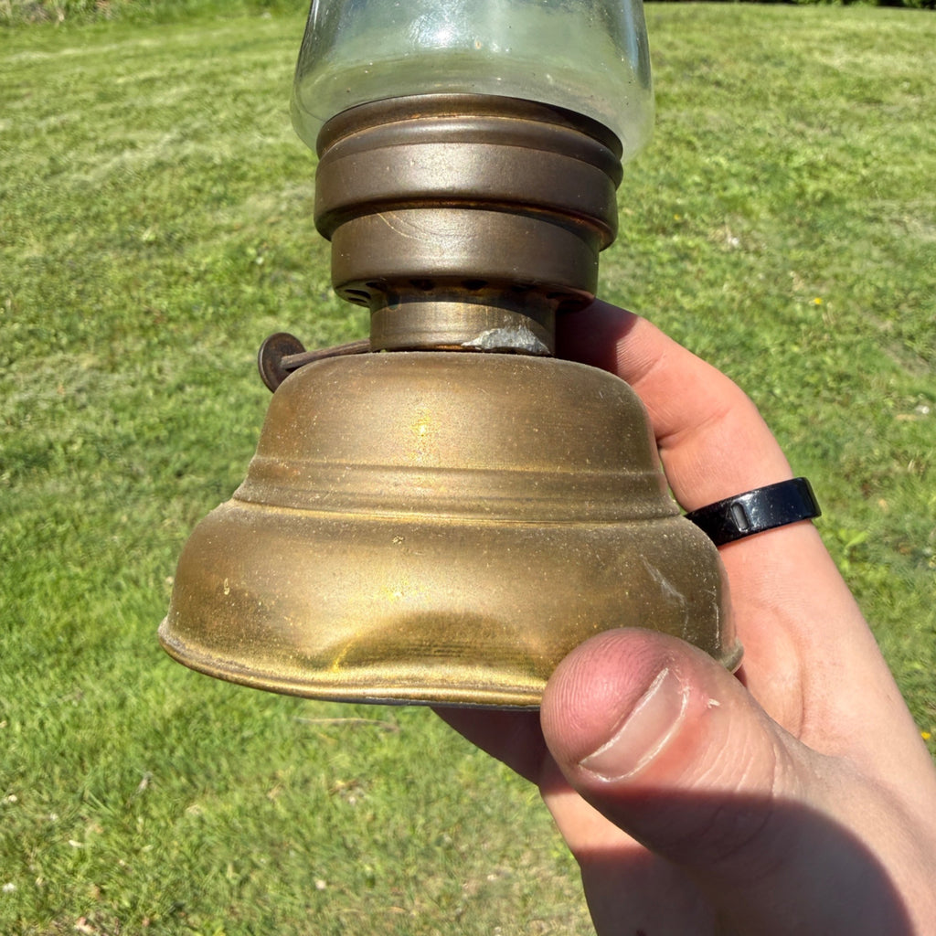 Antique Vintage Brass Skater's Lantern Lamp -- As-Is