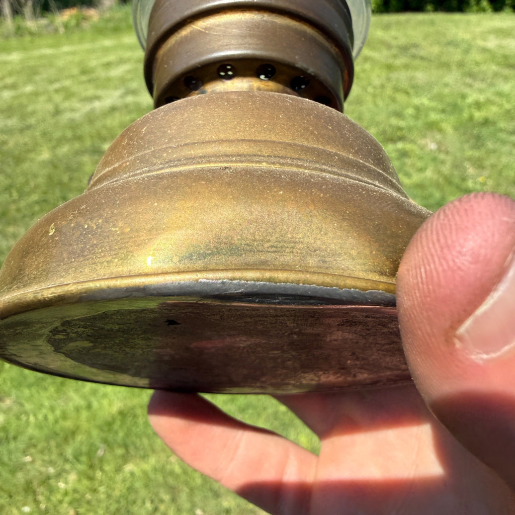 Antique Vintage Brass Skater's Lantern Lamp -- As-Is