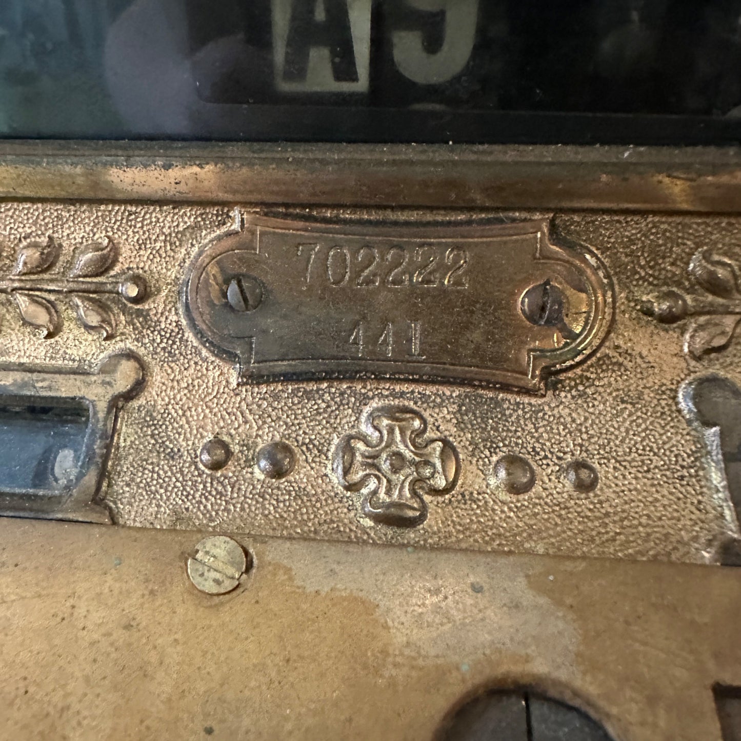 1910S  MODEL 441 BRASS NATIONAL CASH REGISTER FOR PARTS RESTORATION