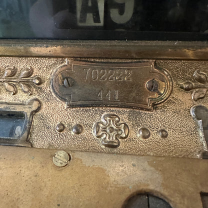 1910S  MODEL 441 BRASS NATIONAL CASH REGISTER FOR PARTS RESTORATION