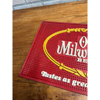 Vintage 1977 Old Milwaukee Beer Bar Mat Rubber Schlitz Brewing Co