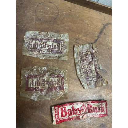 Vintage 1920s-30s Baby Ruth Candy Bar Wax Wrappers Babe Ruth Baseball Curtiss
