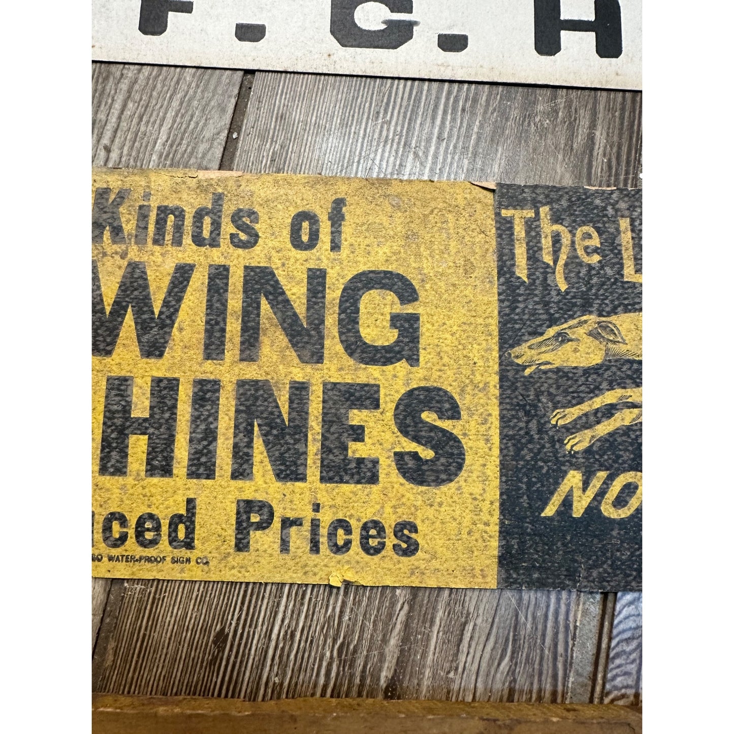 RARE Early 1900s Haese General Store (Forest Junction Wis) Advertising Signs Sewing Machine ++