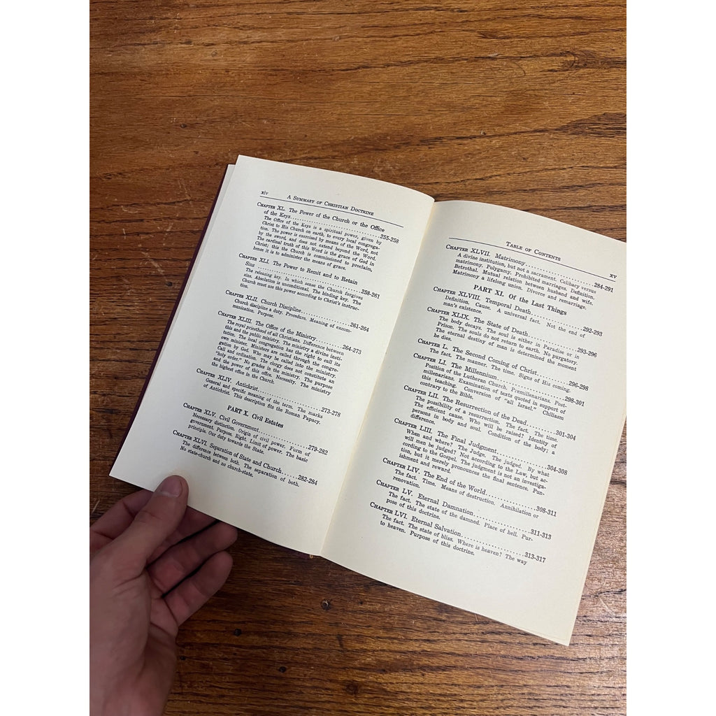 Vintage A Summary of Christian Doctrine Hardcover by Edward W.A. Koehler 1939 USA Bible Teachings