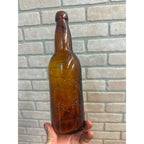 Pre-Pro Erie Brewing Co. Blob Beer Bottle Amber Brown Embossed Erie PA