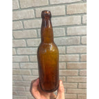 Pre-Pro Erie Brewing Co. Blob Beer Bottle Amber Brown Embossed Erie PA