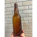 Pre-Pro Erie Brewing Co. Blob Beer Bottle Amber Brown Embossed Erie PA