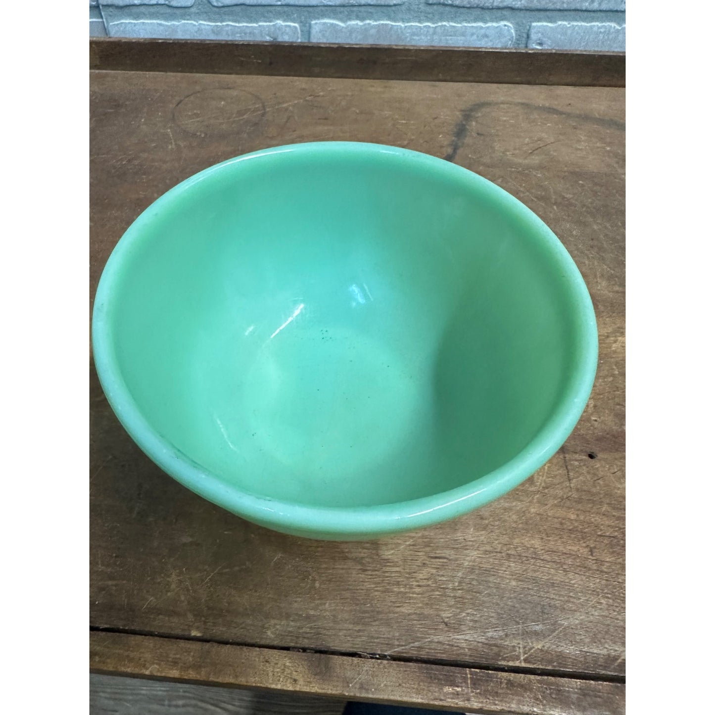 Vintage Jadeite 7" Mixing Bowl Kitchen Ware Jade Green - 3.75" Deep