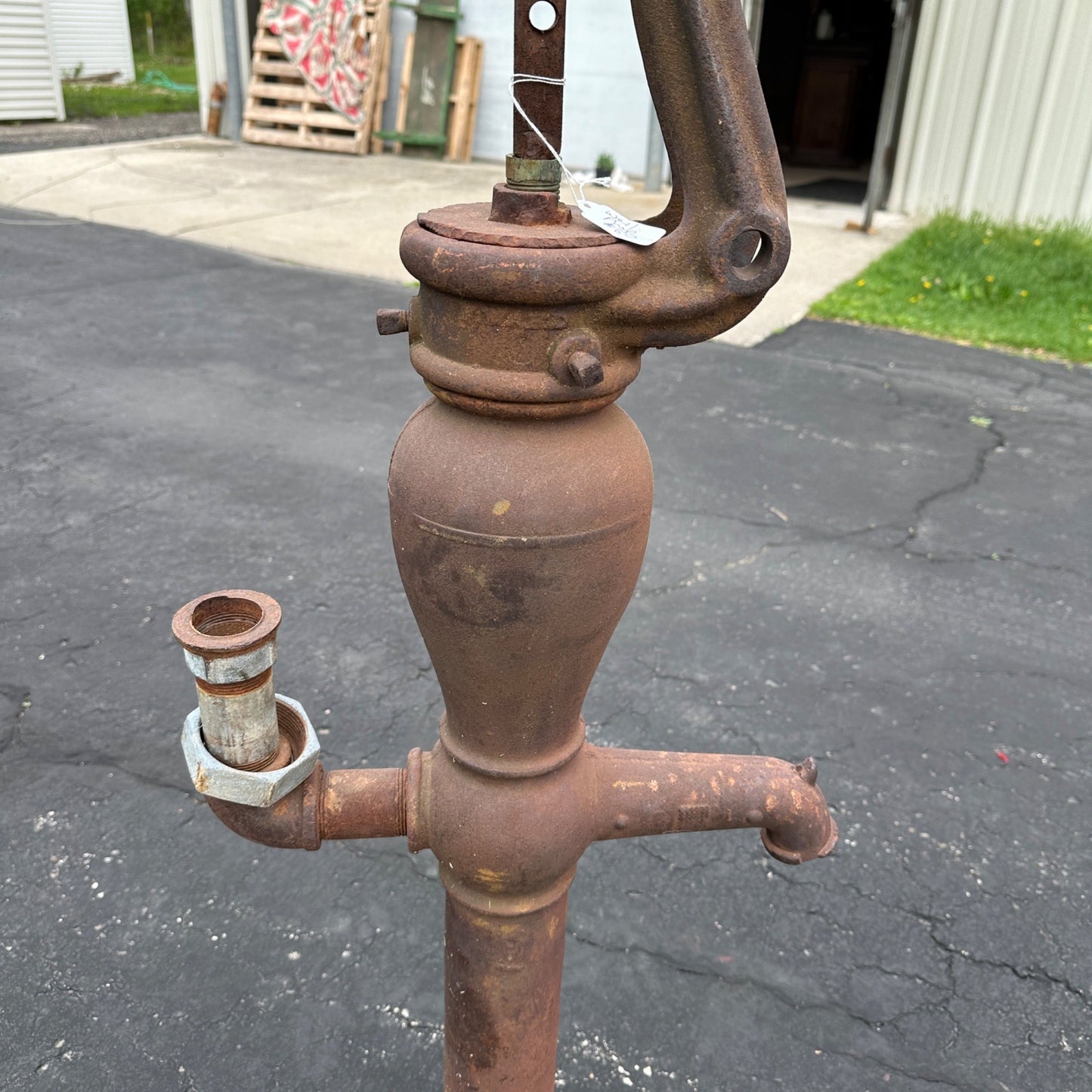 Antiuqe Cast Iron Ward Pump Co Water Pump Garden Decor Statue