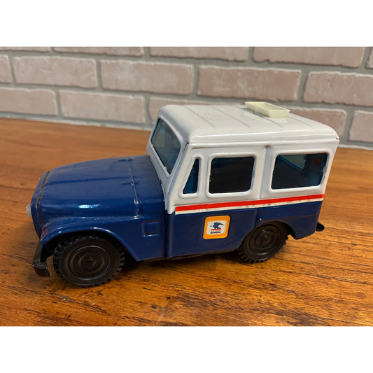 Vintage USPS Mail Jeep Truck Pressed Steel Bank Western Stamping Corp