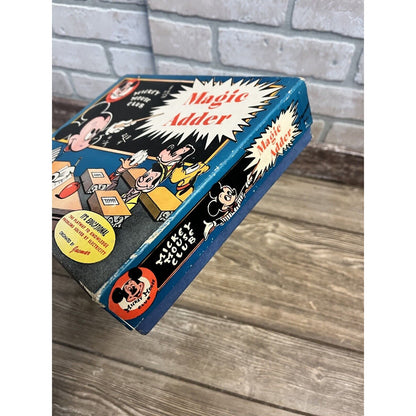 Vintage 1950s Mickey Mouse Club Magic Adder Math Game w/ Box Complete Disney