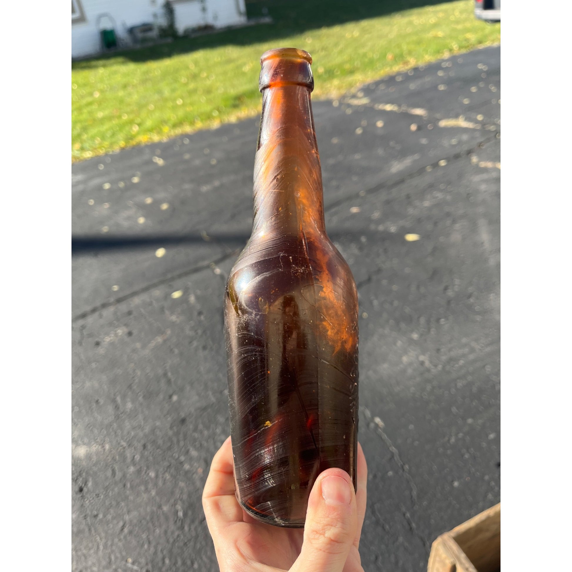 Vintage Pre-Pro Cream City Brewing Co. Amber Brown Beer Bottle Milwaukee Wis