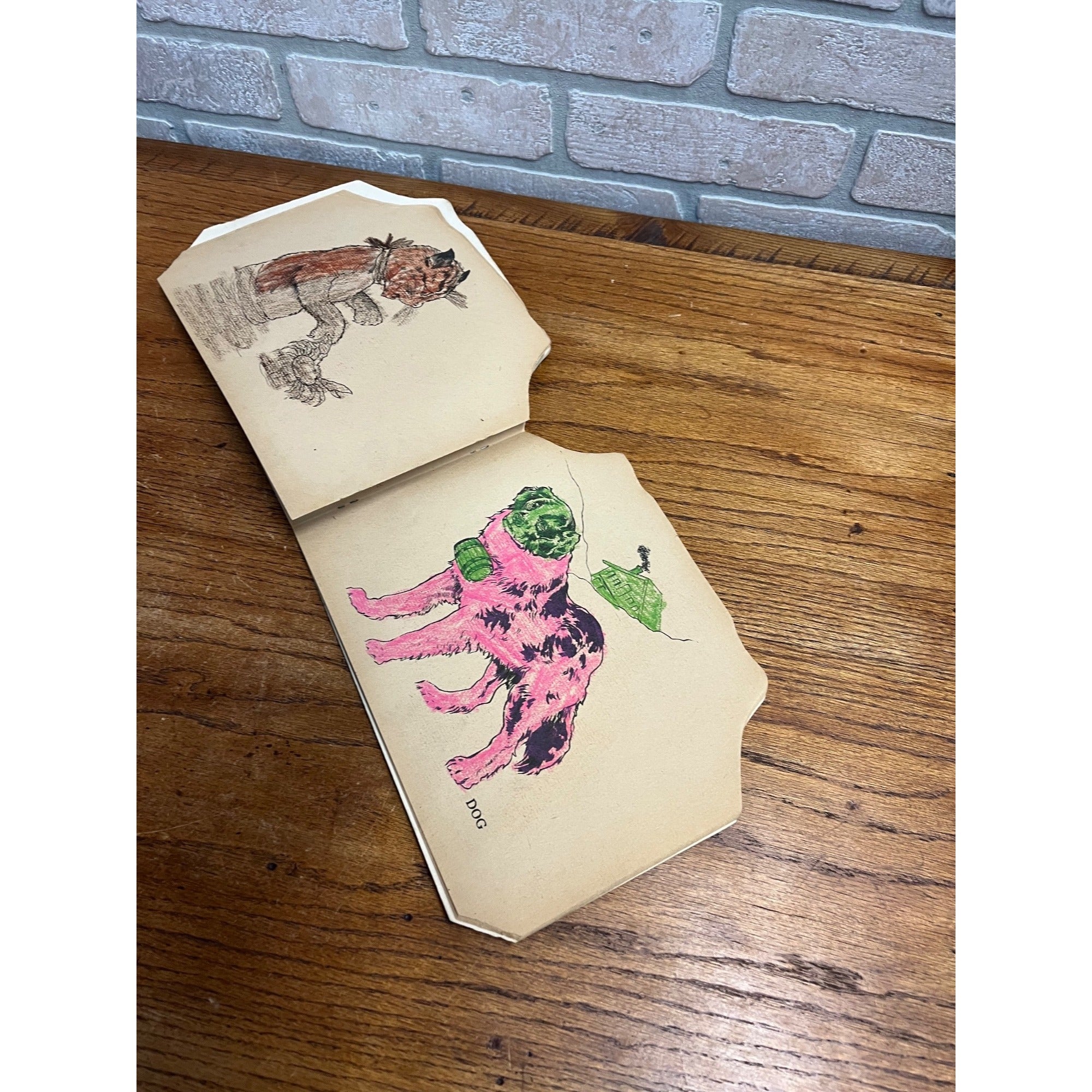 Vintage 1922 Childrens Puss In Boots Painting & Drawing Book Saalfield Pub