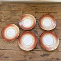 Antique Haviland Limoges Gold Floral Scrollwork & Red Luncheon / Salad Plates 5
