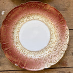 Antique Haviland Limoges Gold Floral Scrollwork & Red Luncheon / Salad Plates 5