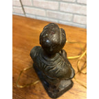 Antique German Spelter Blacksmith Figural Electric Lamp Glowing Forge c.1910