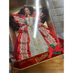 RARE 1997 Misprint Green Eyes Holiday Barbie Happy Holidays Gold Special Edition