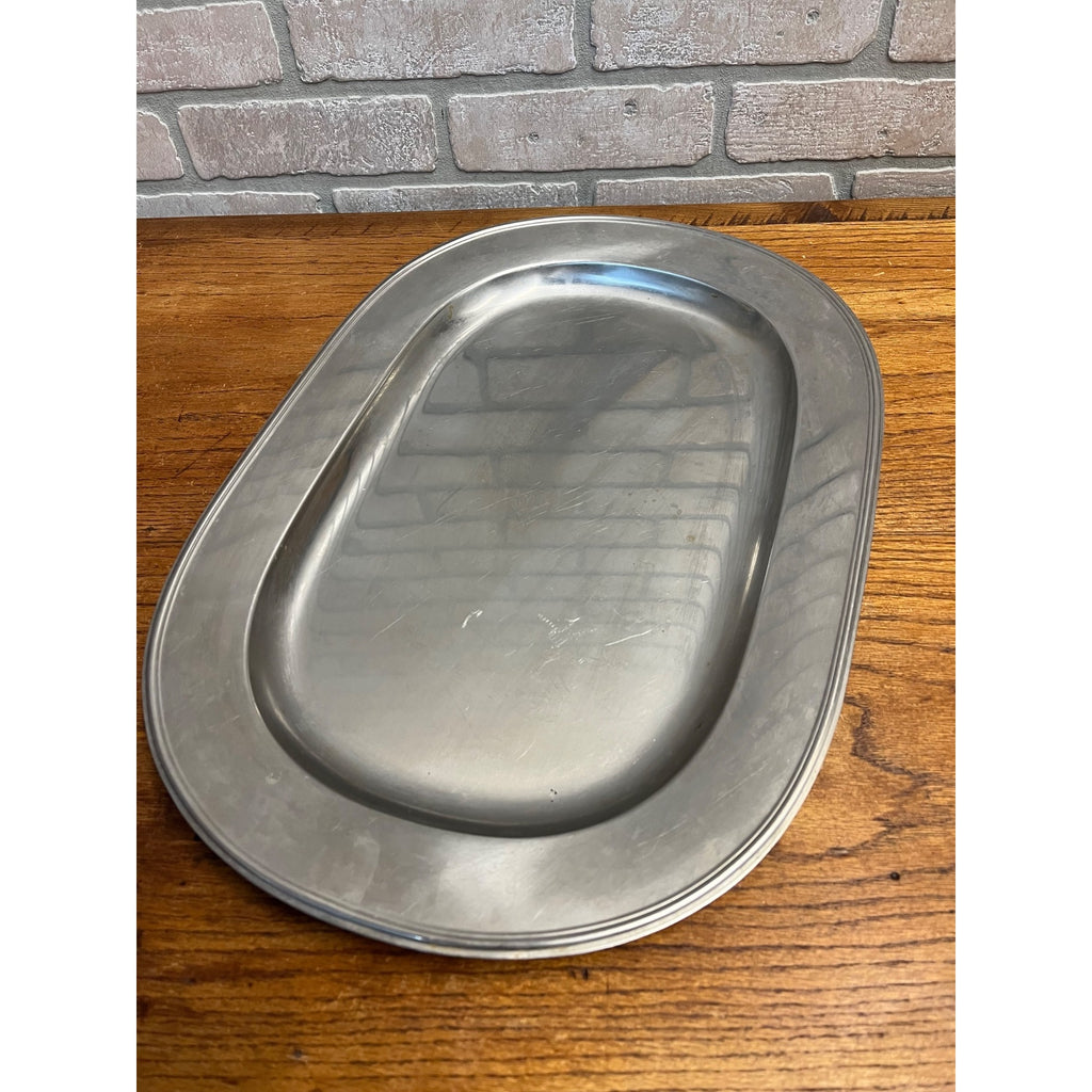 Vintage 1960s MCM Stainless Steel Serving Tray Meat Platter Gabis Sweden 19x13.5