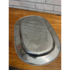 Vintage 1960s MCM Stainless Steel Serving Tray Meat Platter Gabis Sweden 19x13.5