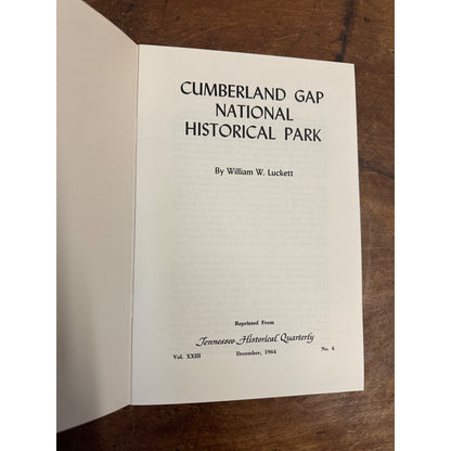 Cumberland Gap National Historical Park William W Luckett Paperback Book